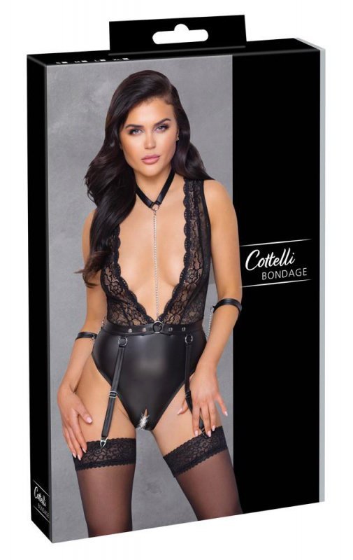 Sex bielizna body z wiązaniami Cottelli S