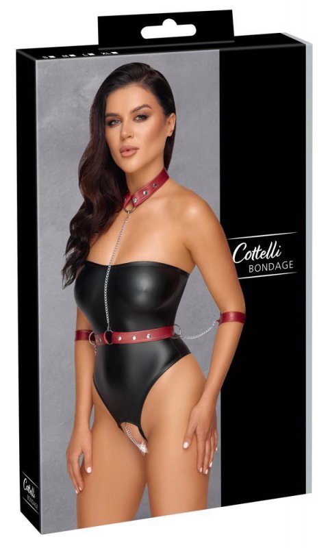 Otwarte błyszczące body Tubebody Bondage S