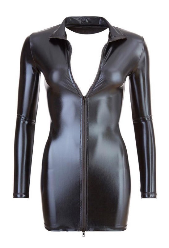 Błyszcząca sex sukienka mini obcisła Cottelli XL