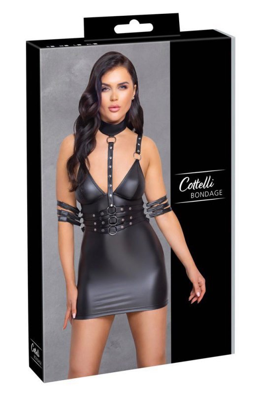 Seksowna sukienka bdsm ekoskóra Cottelli L