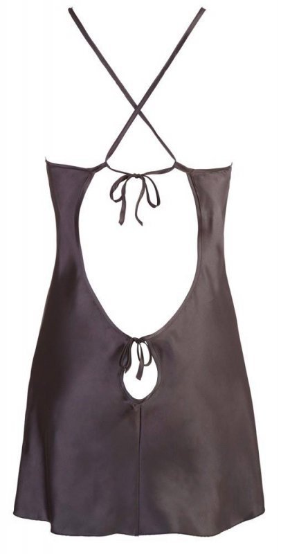 Satynowa sexy koszlka babydoll czarna Cottelli XXL