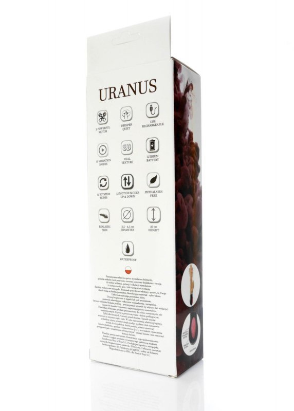 Wibrator URANUS USB 12funkcji + posuw