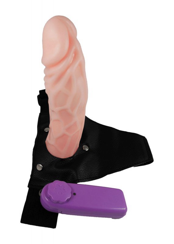 Realistyczna żylasta proteza penisa dildo strap on z funkcją wibracji