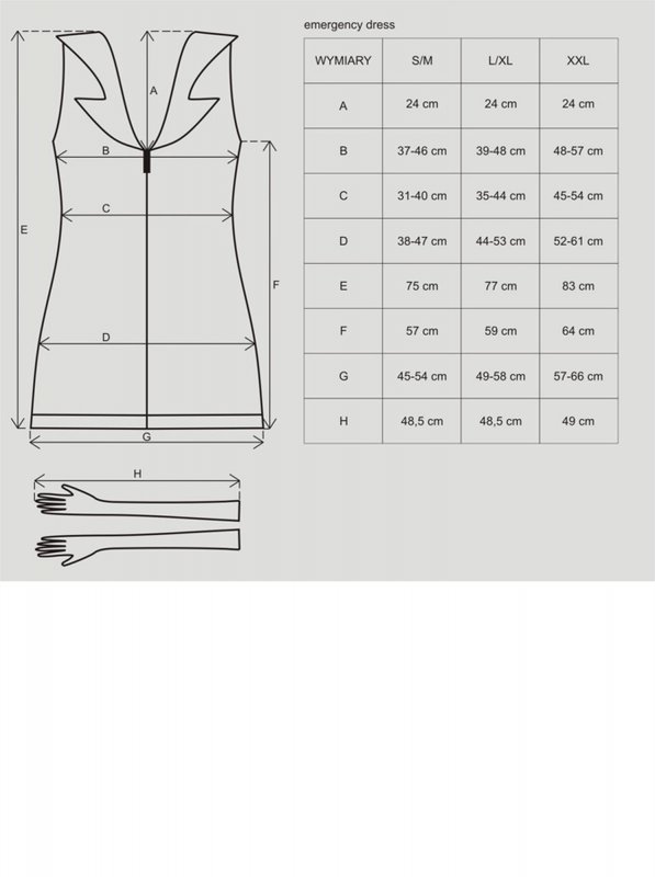 Obsessive kostium Emergency dress pielęgniarka S/M + stetoskop