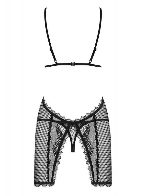 Obsessive Millagro koszulka i stringi czarna  S/M