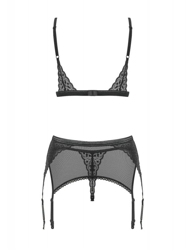 Obsessive Shibu komplet 3-częściowy czarny  S/M