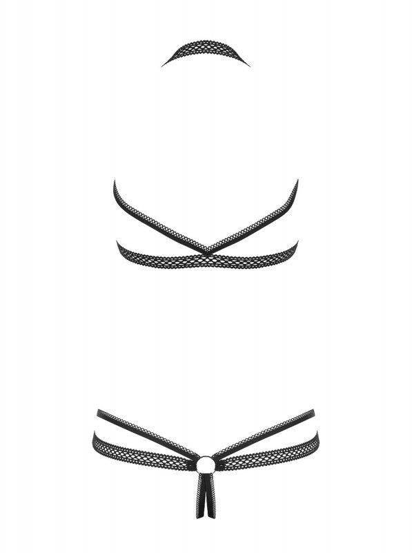 Obsessive Darkie body otwarte czarne L/XL