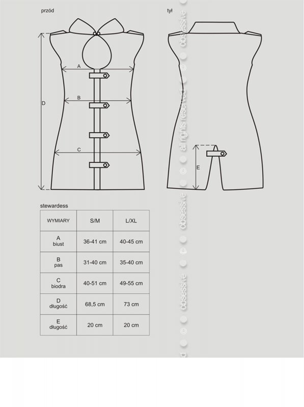 Obsessive kostium Stewardess stewardessa L/XL