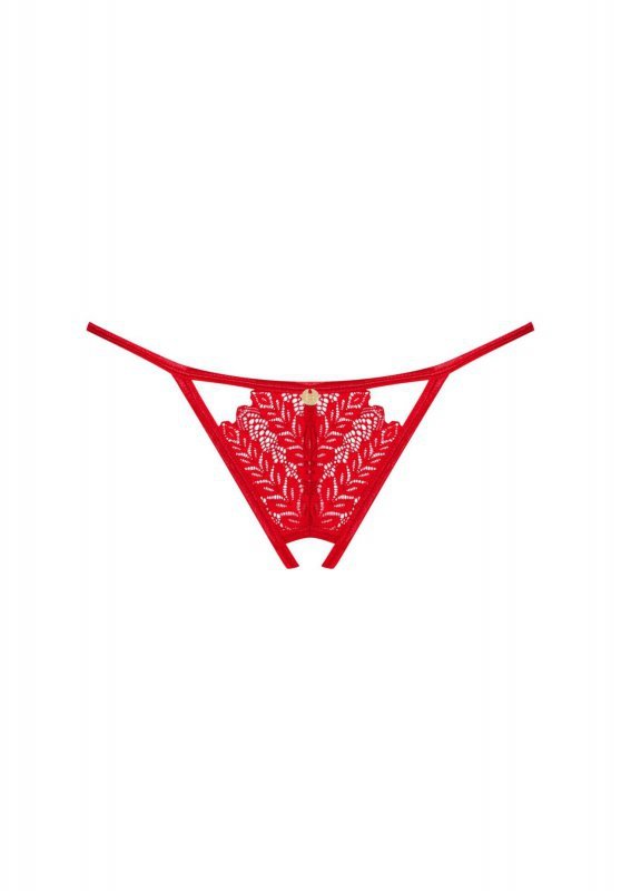 Ingridia czerwone stringi otwarte z dziurką M/L