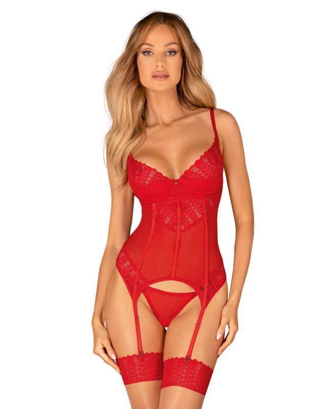 Ingridia czerwony gorset i stringi  M/L
