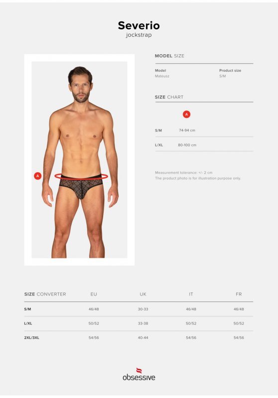 Seksowne męskie majtki jockstrapy Severio jockstrap L/XL