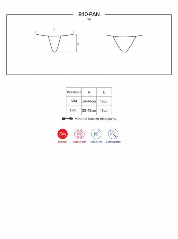 Obsessive 840-PAN-1 figi L/XL