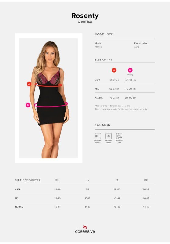 Rosenty seksowna koszulka i stringi M/L