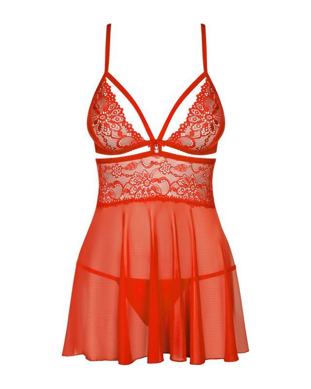 Obsessive koszulka nocna 838-BAB-3 babydoll i stringi XXL