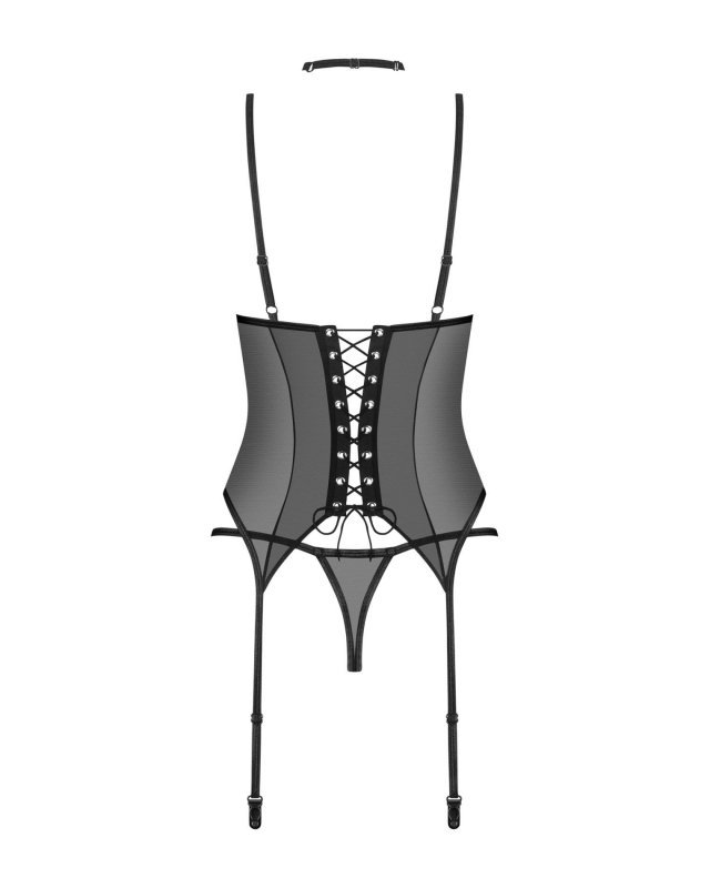 Kuszący komplet gorset i stringi Donarella M/L