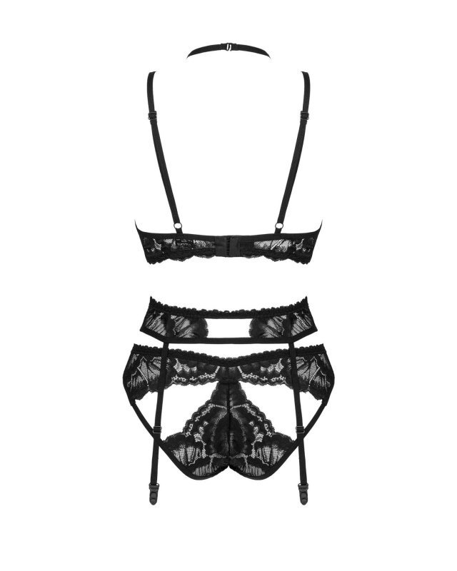 Obsessive Alessya komplet 3-częściowy czarny M/L