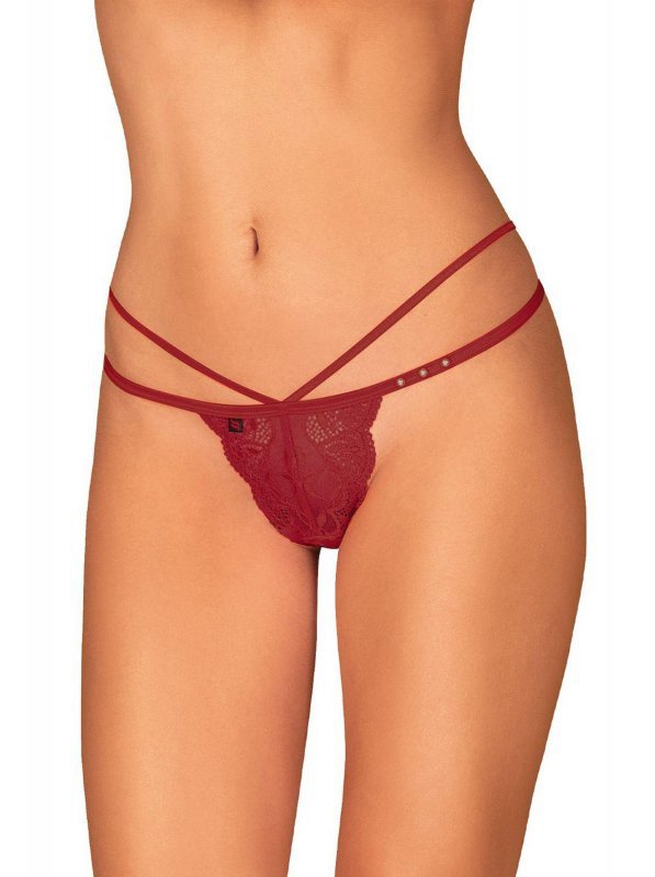 Obsessive Ivetta stringi czerwone L/XL