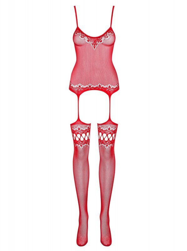 Obsessive Bodystocking F214 czerwony  S/M/L
