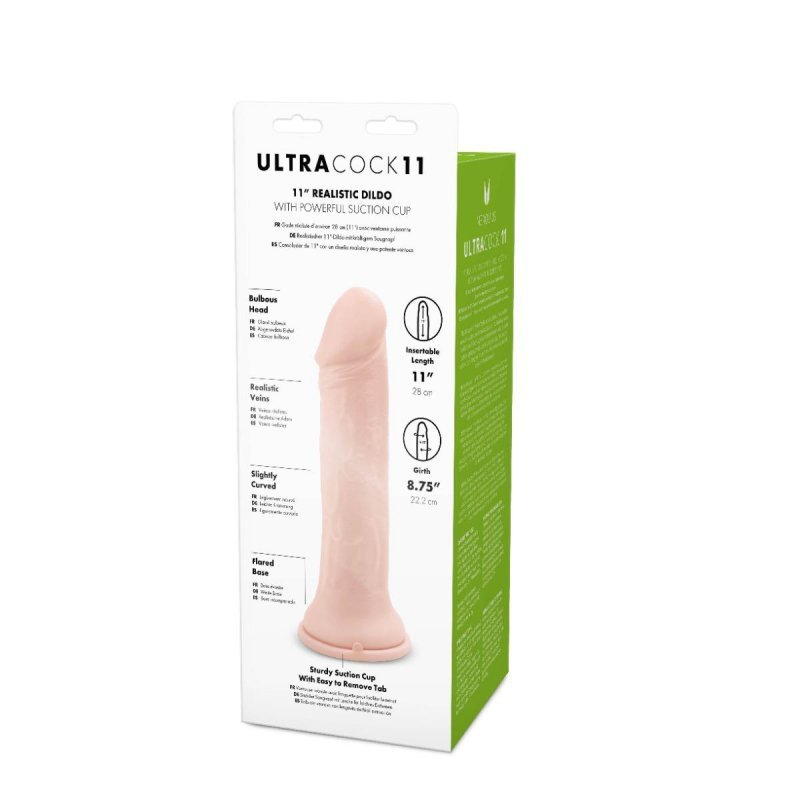 Cielisty dildo penis na przyssawce 28 cm