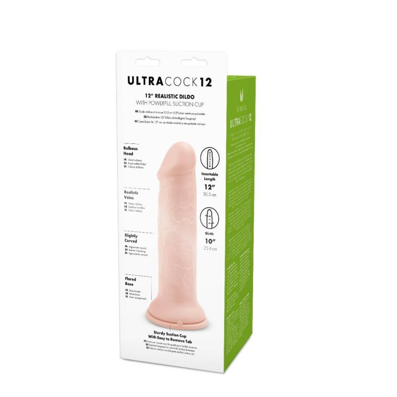 Cielisty dildo penis na przyssawce 30,5 cm