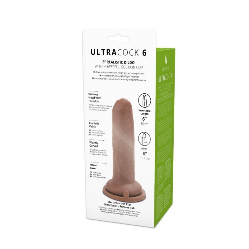 Nieobrzezany penis dildo z napletkiem 15 cm