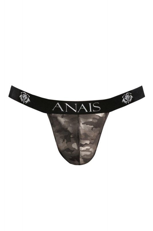 Męskie jockstrapy majtki moro khaki z odkrytymi pośladkami Electro jock strap L