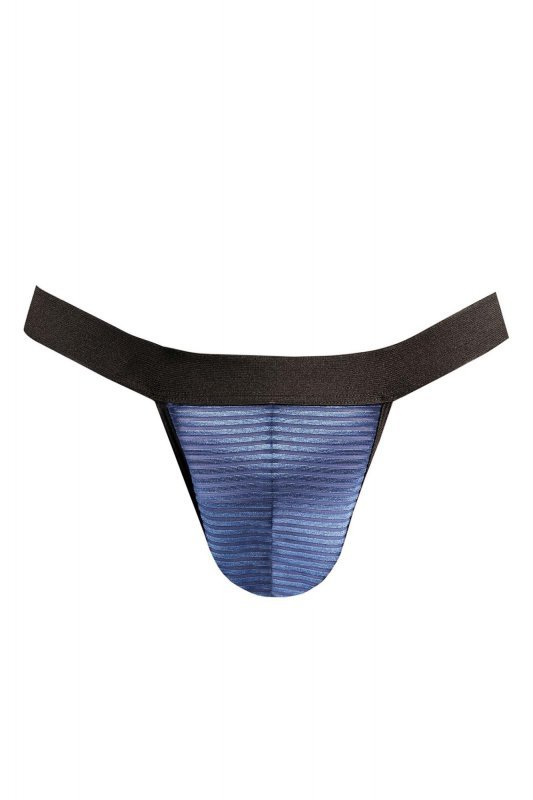 Seksowne granatowe męskie majtki jockstrapy odkryte Naval jock strap M