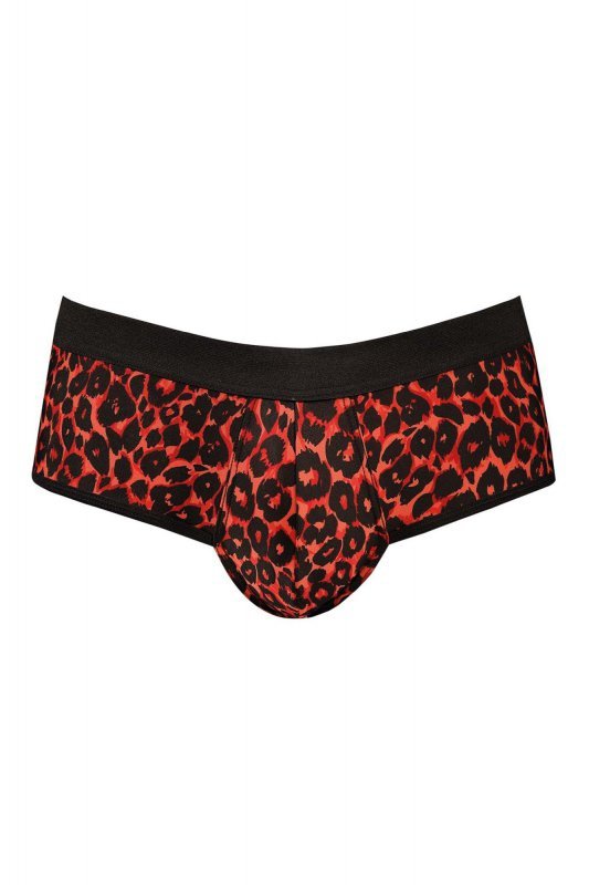 Sexy bokserki męskie w czerwoną panterkę jockstrapy Tribal jock bikini XXXL