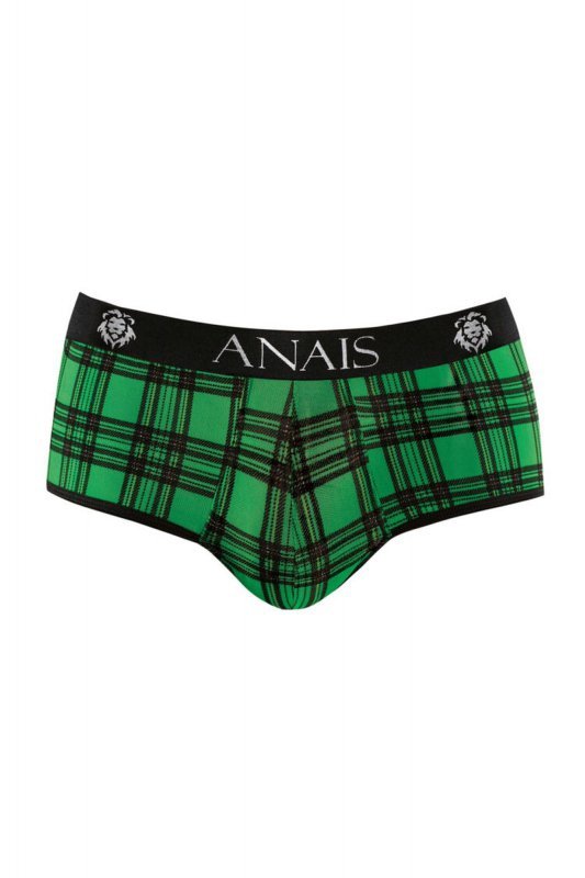 Sexy bokserki męskie jockstrapy zielona krata Magic jock bikini S