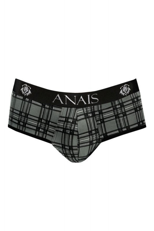 Męskie jockstrapy odkryte pośladki bokserki szara krata Balance jock strap L