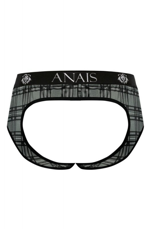 Męskie jockstrapy odkryte pośladki bokserki szara krata Balance jock strap XXL