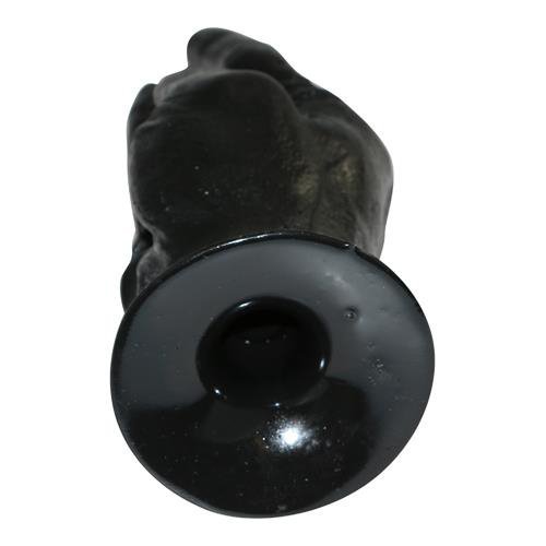Czarne dildo do fistingu ręka na przyssawce 18 cm