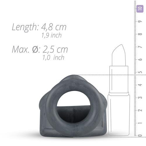 Nakładka na penisa pierścień erekcyjny Liquid silicone 2 in 1 ballstretcher