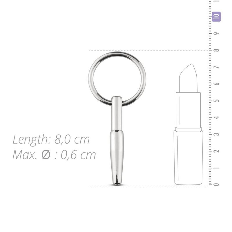 Dilator do penisa z uchwytem zawleczką Hollow Metal Penis Plug