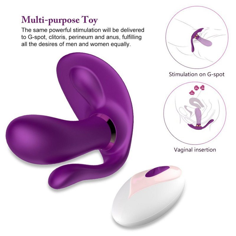 Remote wearable vibrator purple