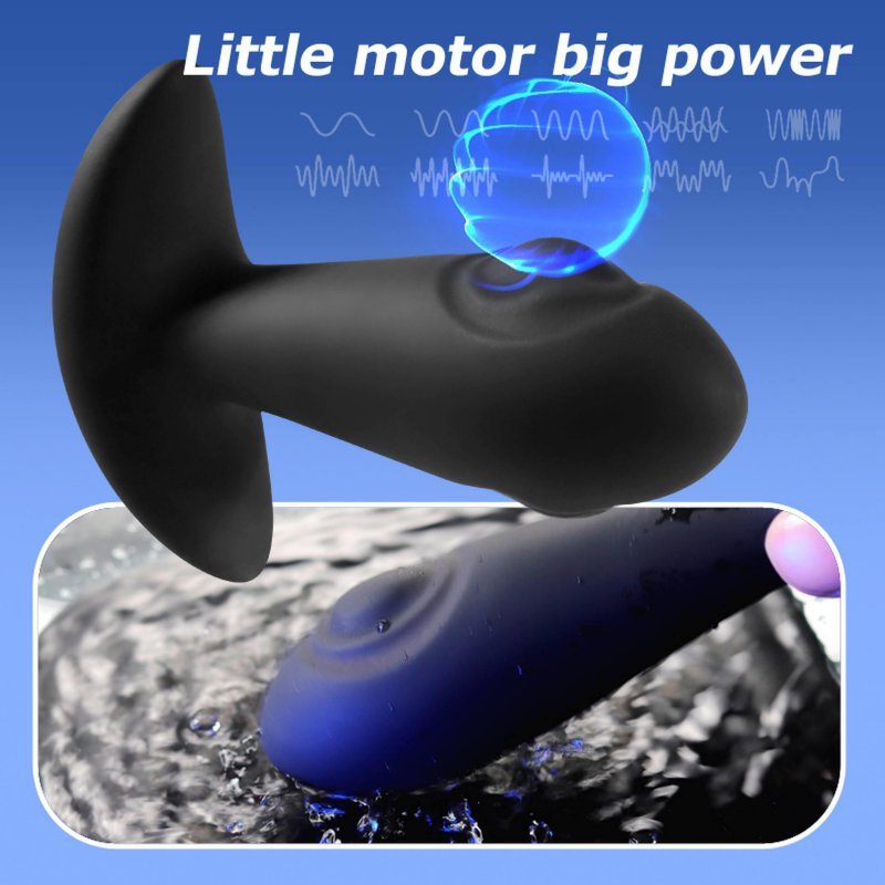 Korek analny z podwójną wibracją i pilotem Dual tapping anal plug