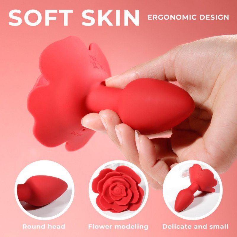 Korek analny rotacja Rose rotating anal plug