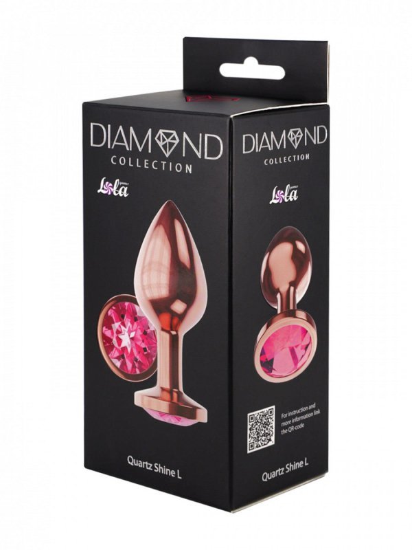Plug butt plug diamond quartz shine L rose gold