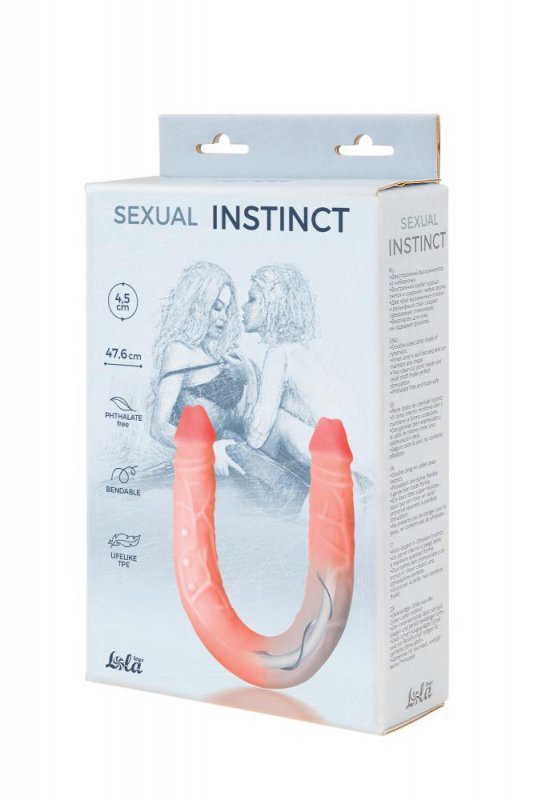 Dildo cyber skóra podwójne giętkie 47 cm