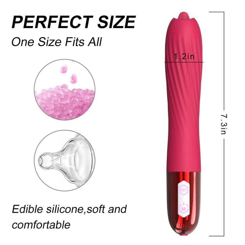 Wibrator silicone vibrator usb, 10 vibration modes, heating