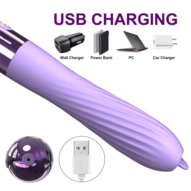 Wibrator silicone vibrator usb, 10 vibration modes, heating