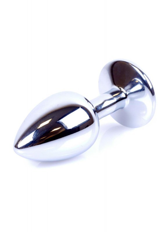 Korek analny z diamentem Jewellery Silver PLUG- Clear