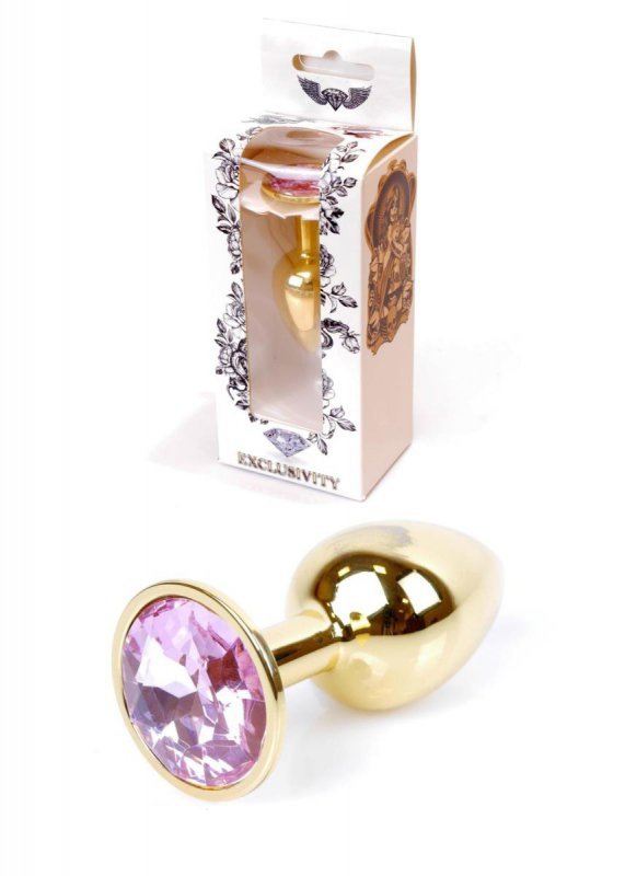 Korek analny z diamentem Jewellery Gold PLUG- Rose
