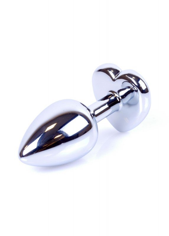 Korek analny z diamentem serce Jewellery Silver  Heart PLUG- Black