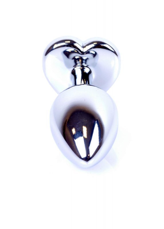 Korek analny z diamentem serce Jewellery Silver  Heart PLUG- Green
