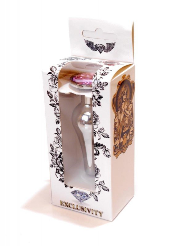 Korek analny z kryształem Jewellery Silver BUTT PLUG- Rose