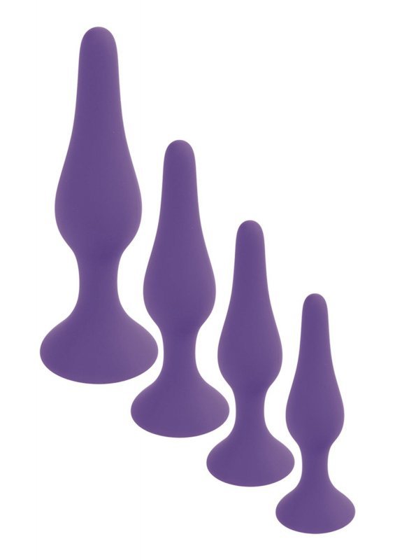 Silikonowy spiczasty korek analny Silicone Plug Purple DUŻY