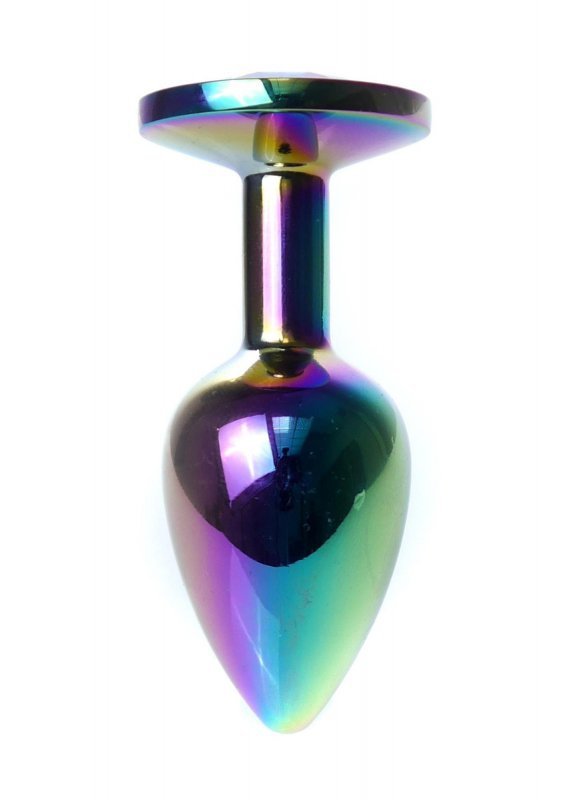 Gustowny korek analny klasyczny zatyczka plug z diamentem multicolor