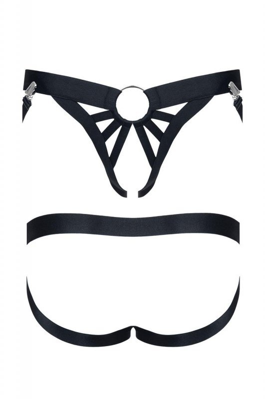 Męskie majtki jockstrap Fetish open back odkryte pośladki rozpinane L/XL