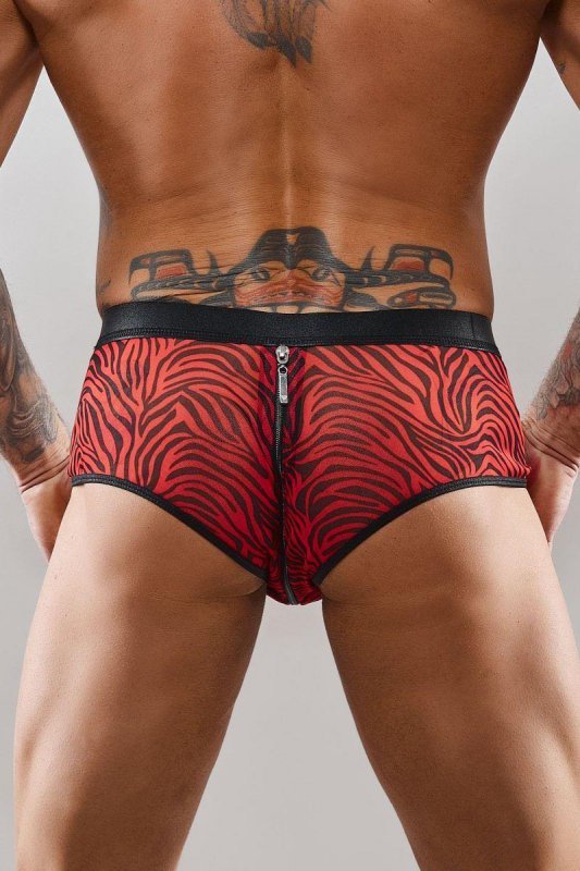 Męskie rozpinane majtki chippendales z zamkiem - XL